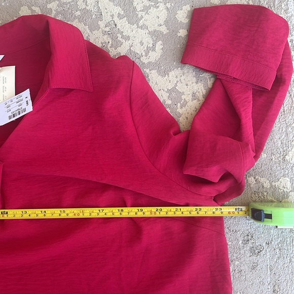 NWT CJ Banks size X 14W red blouse. - Picture 12 of 15